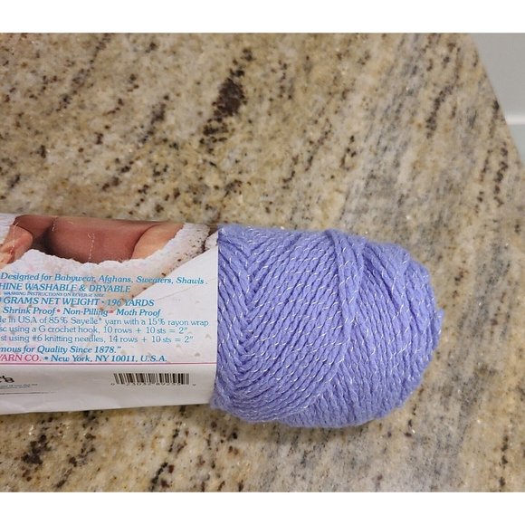 Lion Brand Yarns 1 Skein Jamie America’s Favorite Baby Yarn 255 Orchid Purple - Picture 5 of 6